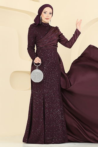 moda selvim فستان سهرة توتي 2849ELCK1161 - Thumbnail