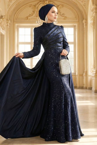 E.L.C.K. - فستان سهرة كحلي 2849ELCK1161