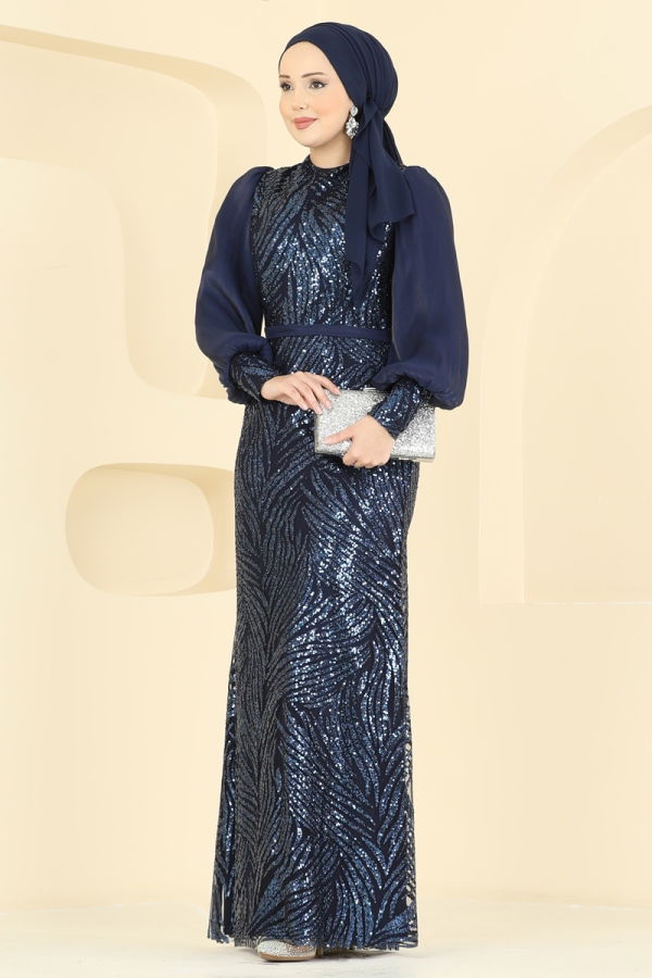 Modaselvim EVENING DRESSES Evening Dress 2854ELC1143 Navy Blue