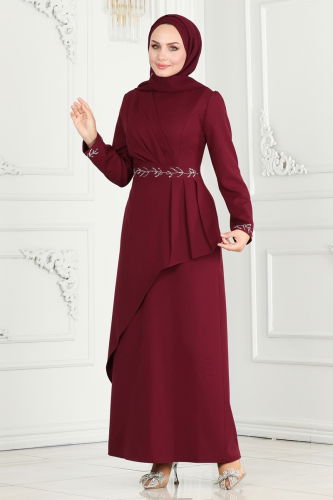 K.T.R. - Evening Dress 3020KTR750 Burgundy