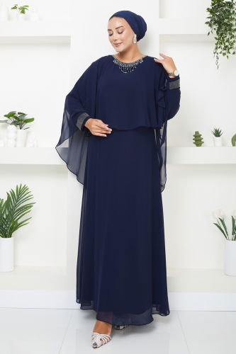 S.R.H. - EVENING DRESS 3884SRH861 Navy Blue