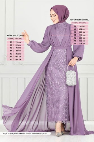 MRV Y.G.S. - Evening Dress 4026YGS898-M Dark Lilac