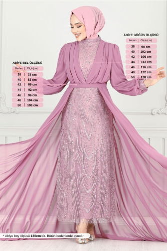 MRV Y.G.S. - Evening Dress 4026YGS898-M Dark Rose Dusky