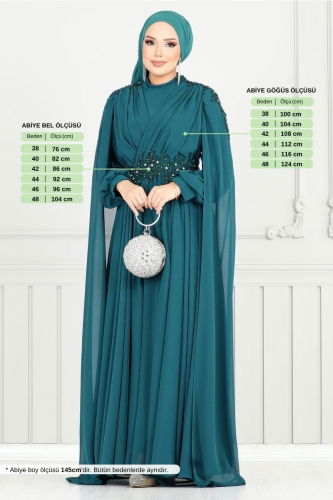 MRV Y.G.S. - Evening Dress 4027YGS898-M Petroleum