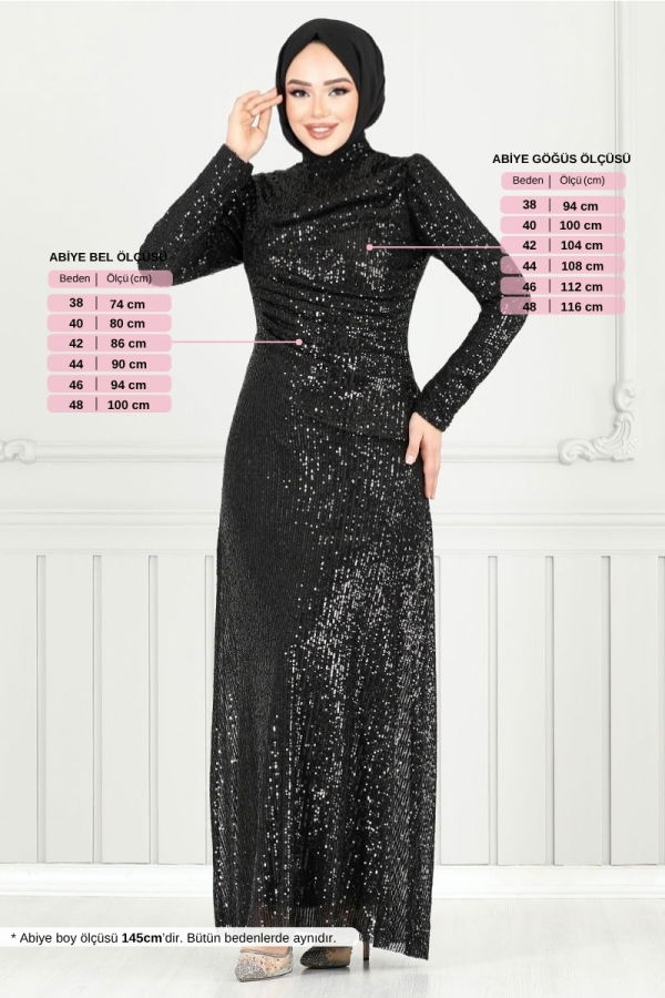Modaselvim NET 20%+20% DISCOUNT IN THE CARD Evening Dress 4028YGS898-M Black