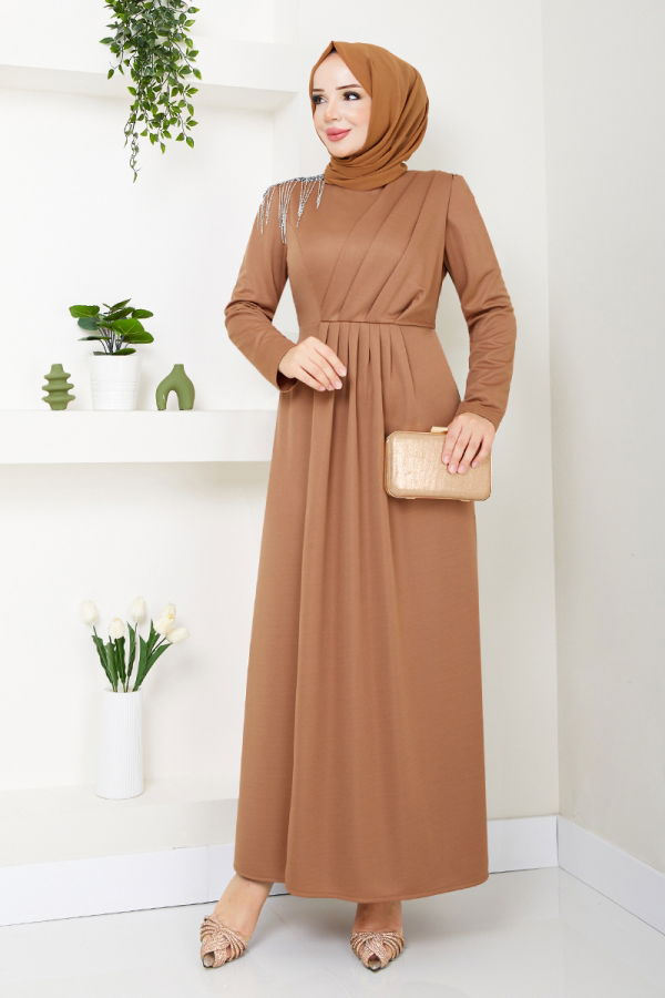Modaselvim EVENING DRESSES EVENING DRESS 4046KTR927-M Tan