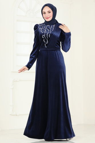 D.M.N. - Evening Dress 4272D170 Navy Blue