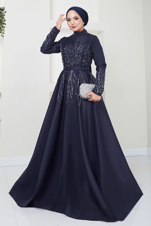 S.R.H. - Evening Dress 4443SRH861 Navy Blue