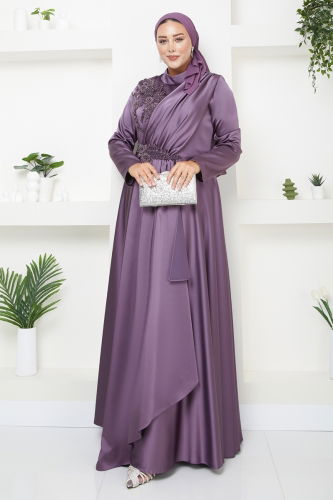 S.R.H. - Evening Dress 4513SRH861 Dark Lilac