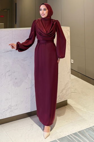 A.L.G. - Evening Dress 4550ALG474 Burgundy