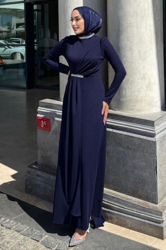 A.L.G. - Evening Dress 4645ALG474 Navy Blue