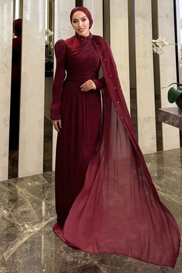 Modaselvim EVENING DRESSES Evening Dress 4662ALGK1170 Burgundy