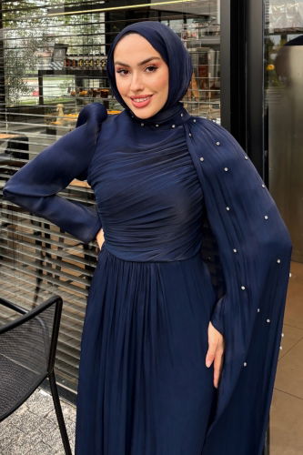 A.L.G.K. - Evening Dress 4662ALGK1170 Navy Blue