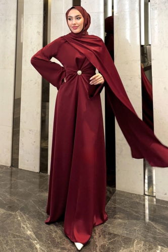 A.L.G.K. - Evening Dress 4664ALGK1170 Burgundy