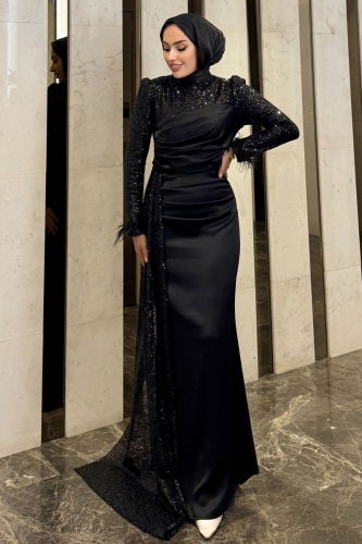 A.L.G.K. - فستان سهرة أسود 4667ALGK1170