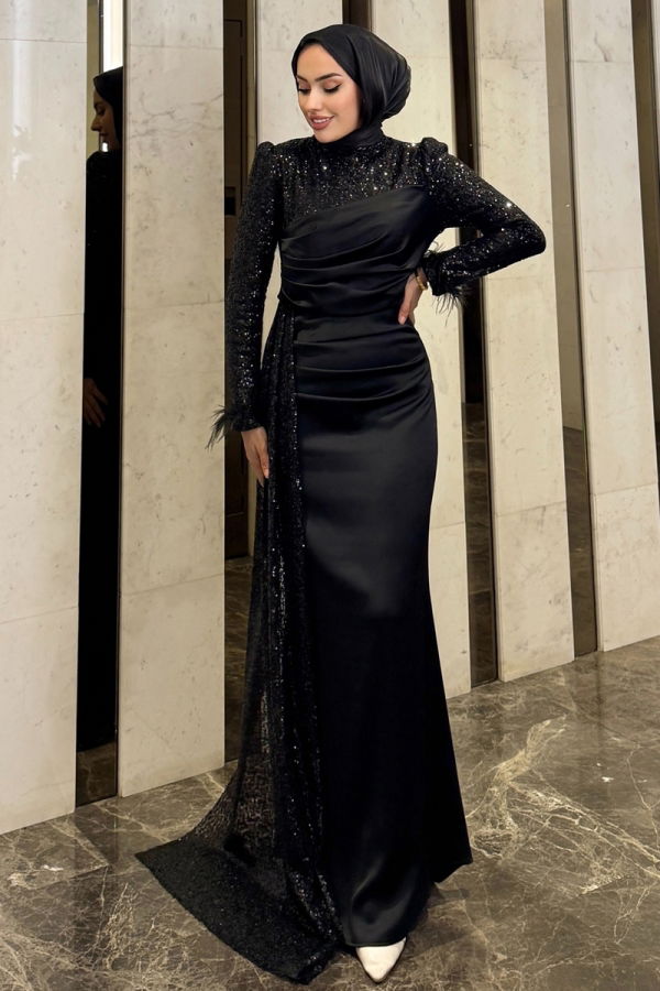 Modaselvim فستان سهرة فستان سهرة أسود 4667ALGK1170