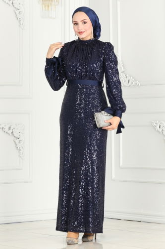 D.M.N. - EVENING DRESS 4667D170 Navy Blue