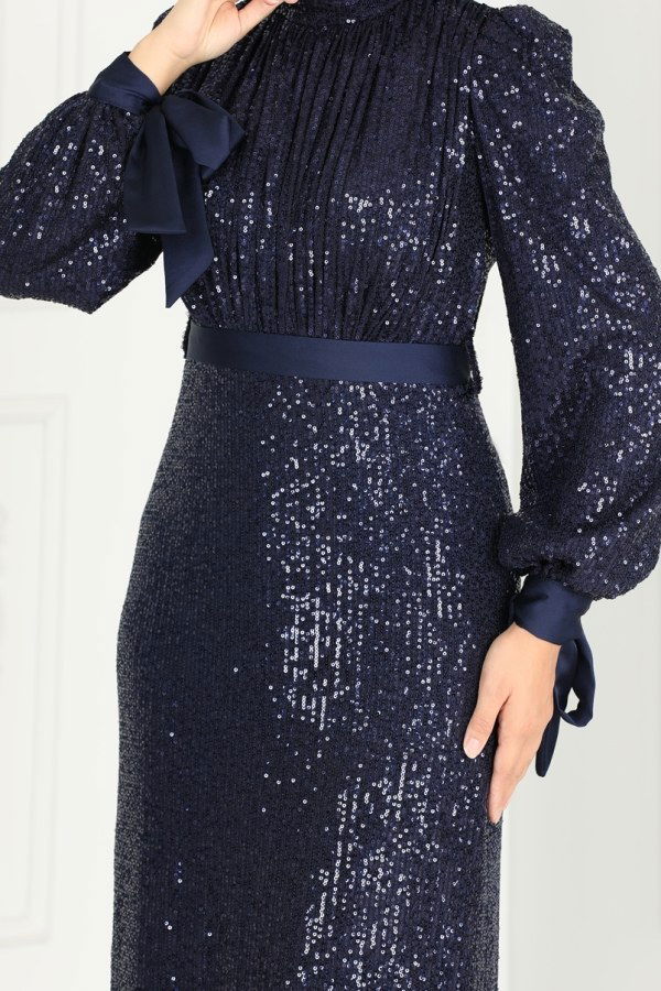 Evening Dress 4667D170 Navy Blue - 5