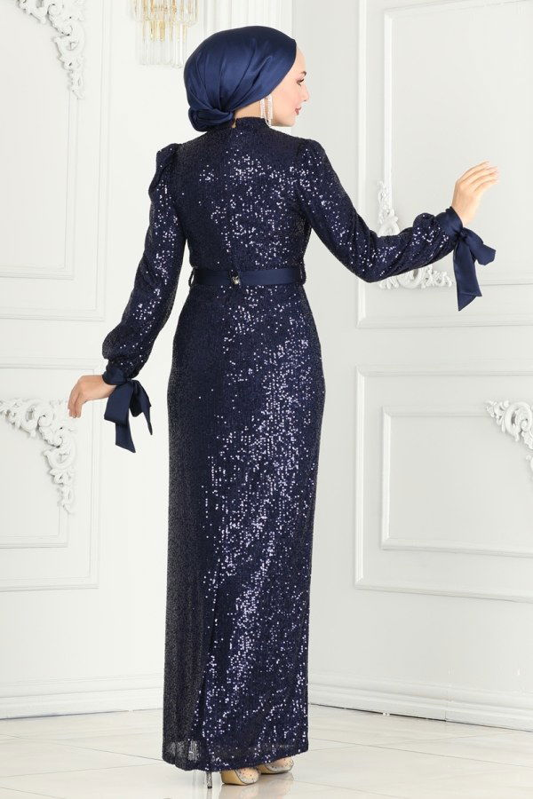 Evening Dress 4667D170 Navy Blue - 6