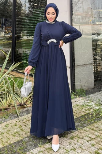 A.L.G.K. - Evening Dress 4695ALGK1170 Navy Blue