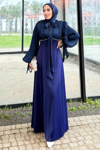 A.L.G.K. - Evening Dress 4711ALGK1170 Navy Blue