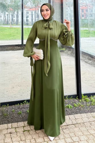 A.L.G.K. - Evening Dress 4711ALGK1170 Oil Green