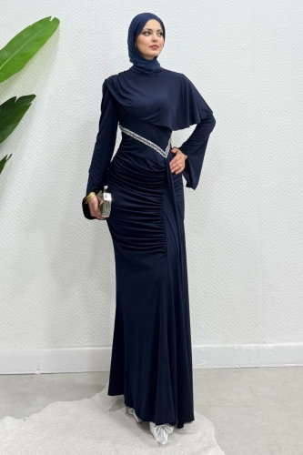 A.L.G.K. - Evening Dress 4724ALGK1170 Navy Blue