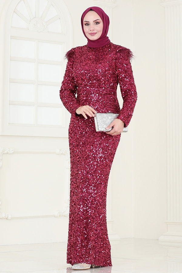 D.M.N. - Evening Dress 4762D170 Burgundy