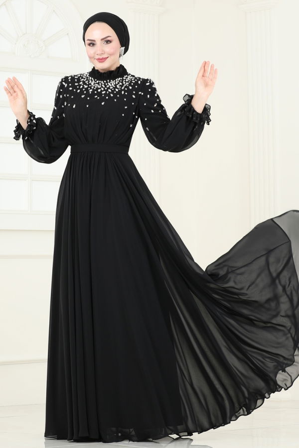 Evening Dress 4791SRH861 Black - 4