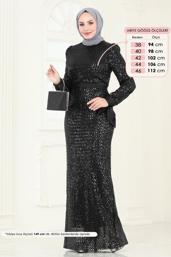 Modaselvim SUAL Evening Dress 4886D170 Black