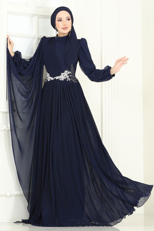 Modaselvim SUAL Evening Dress 4916SRH861 Navy Blue