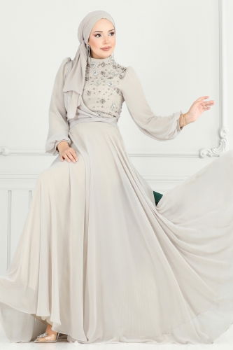 S.R.H. - Evening Dress 4923SRH861 Stone