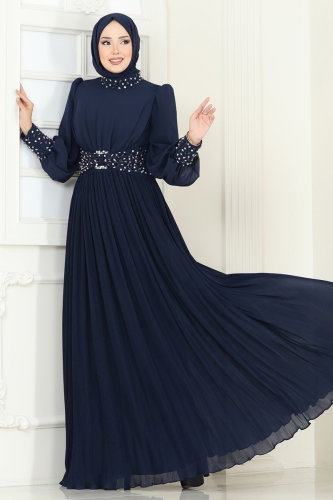 S.R.H. - Evening Dress 4924SRH861 Navy Blue