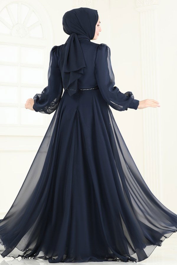 Evening Dress 4953D170 Navy Blue - 6