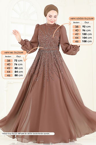 moda selvim Evening Dress 4953D170 Vision - Thumbnail