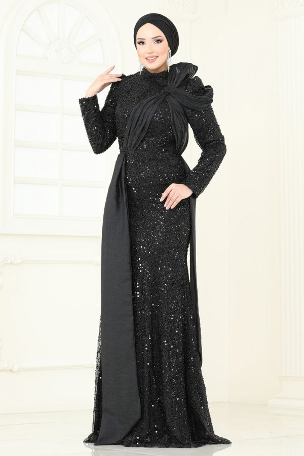 Modaselvim SUAL Evening Dress 5070D170 Black