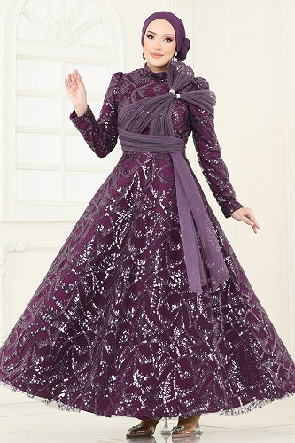 moda selvim فستان سهرة توتي 5099D170 - Thumbnail