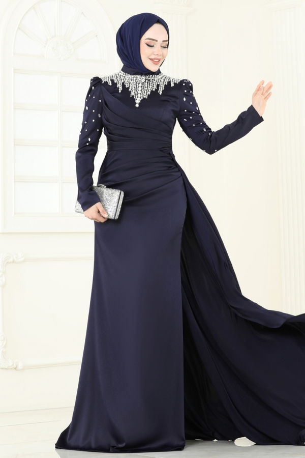 Modaselvim SUAL Evening Dress 5131D170 Navy Blue