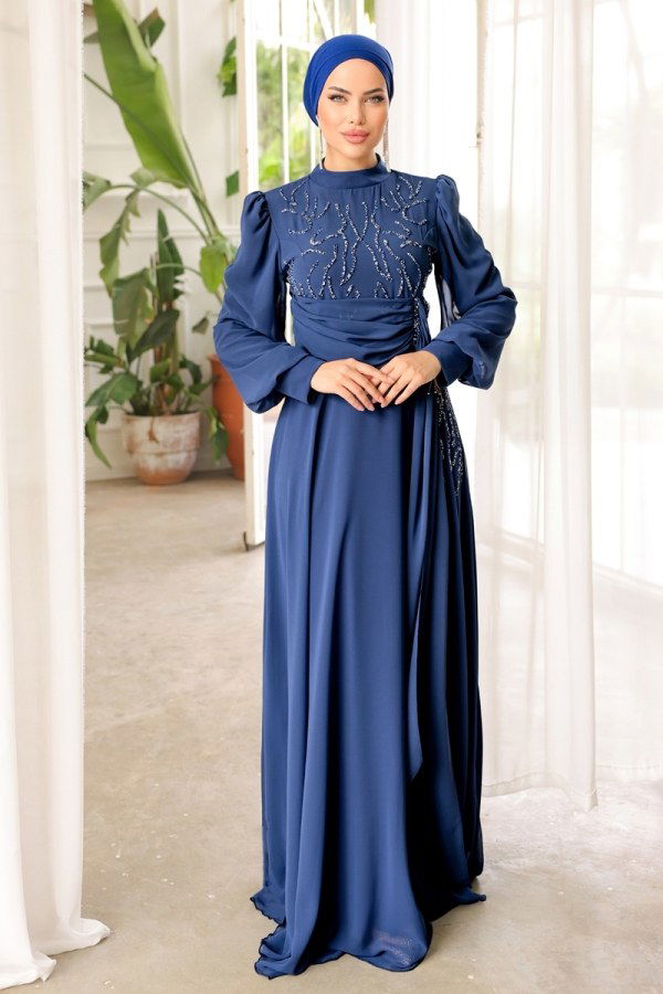 Evening Dress 5202PCT864 Indigo - 2