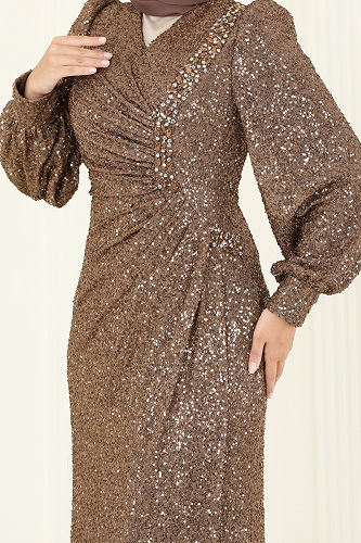 moda selvim Evening Dress 5238D170 Dark Vision - Thumbnail