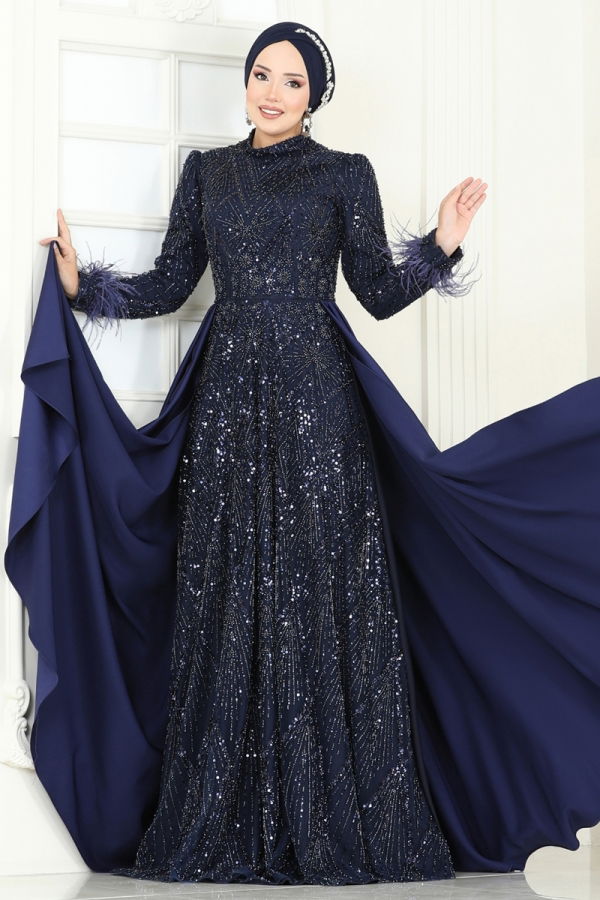 Modaselvim SUAL فستان سهرة كحلي 5253D170