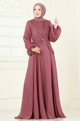 moda selvim فستان سهرة وردي 5286D170 - Thumbnail