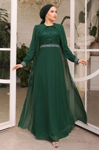 Evening Dress 52876ALM181 Emerald 