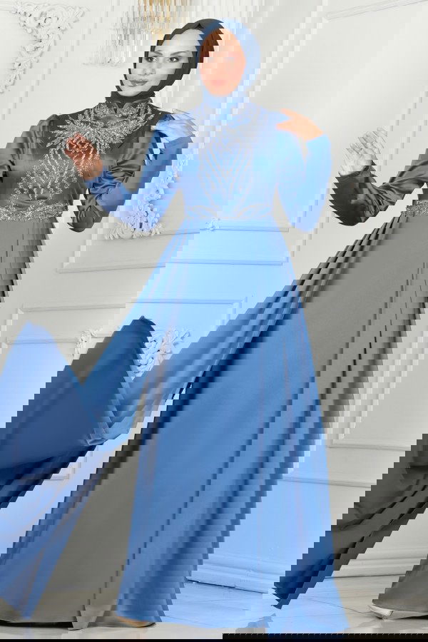 Modaselvim NET 20%+20% DISCOUNT IN THE CARD Evening Dress 52878ALM181 Blue