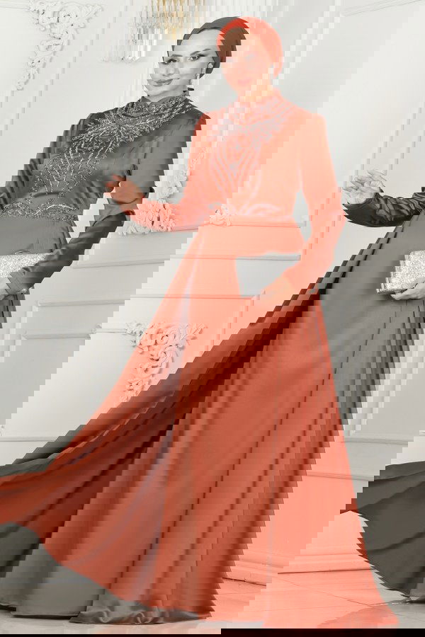 Modaselvim NET 20%+20% DISCOUNT IN THE CARD Evening Dress 52878ALM181 Copper