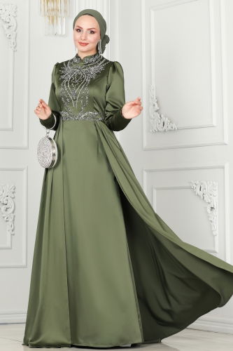 A.L.M. - EVENING DRESS 52878ALM181 Haki