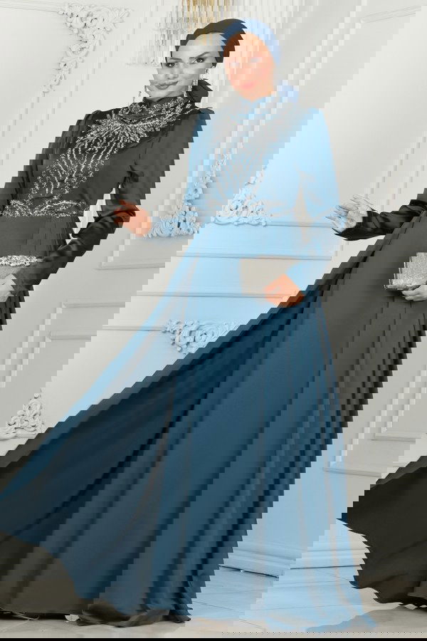 Modaselvim خصم صافٍ20%+20% في سلة التسوق فستان سهرة بترولي 52878ALM181