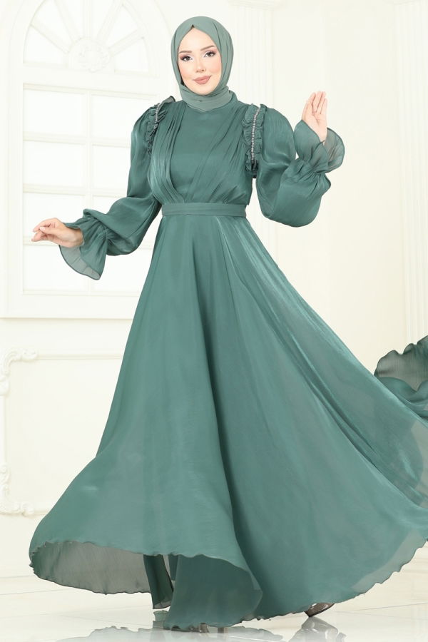Modaselvim NET 20%+20% DISCOUNT IN THE CARD Evening Dress 5287D170 Almond Green