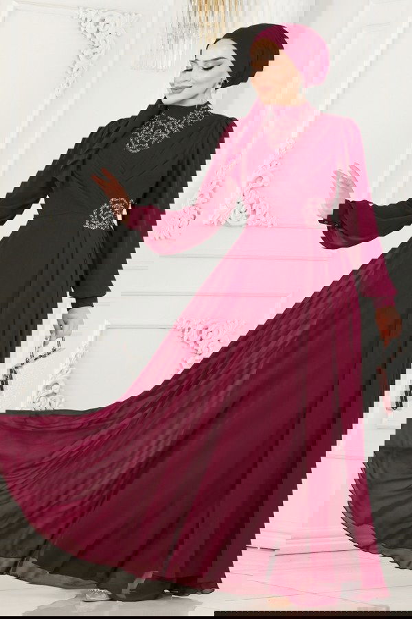 Modaselvim خصم صافٍ20%+20% في سلة التسوق فستان سهرة كرزي 52882ALM181