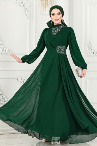 A.L.M. - Evening Dress 52882ALM181 Emerald